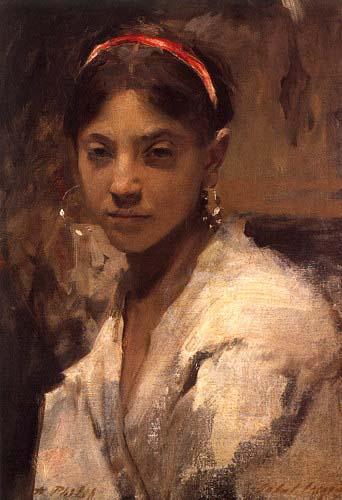 John Singer Sargent Head of a Capri Girl